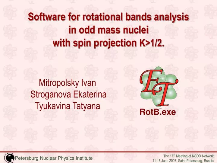 software for rotational bands analysis in odd mass nuclei with spin projection k 1 2