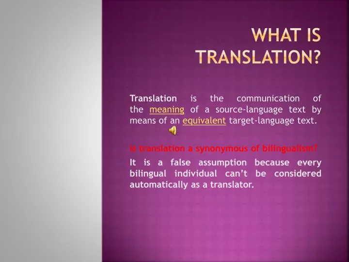 what is translation