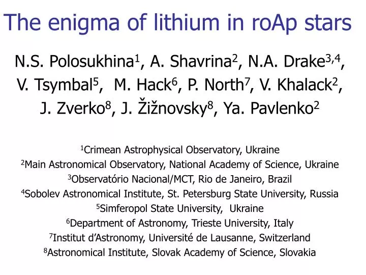 the enigma of lithium in roap stars