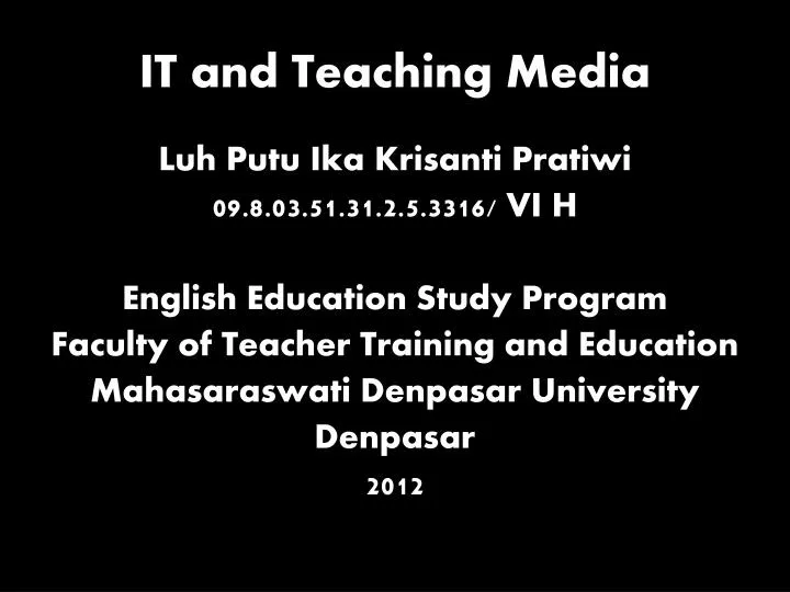 it and teaching media