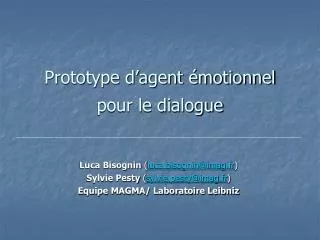 prototype d agent motionnel pour le dialogue