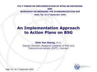 An Implementation Approach to Action Plans on BSG