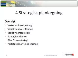 4 strategisk planl gning