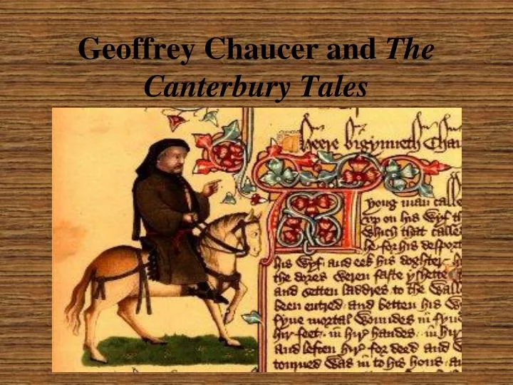 geoffrey chaucer and the canterbury tales