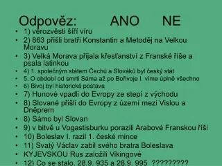 odpov z ano ne