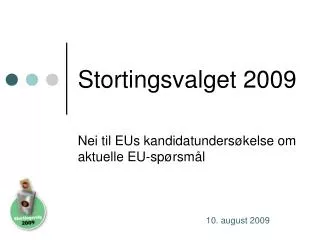 stortingsvalget 2009