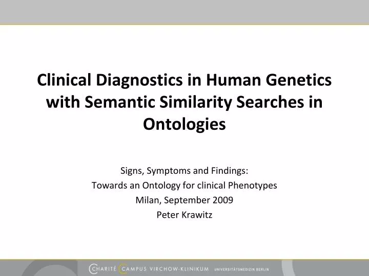 clinical diagnostics in human genetics with semantic similarity searches in ontologies