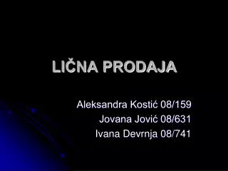 li na prodaja