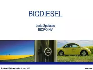 BIODIESEL Lode Speleers BIORO NV