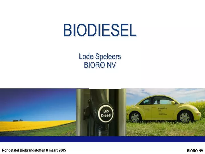 biodiesel lode speleers bioro nv