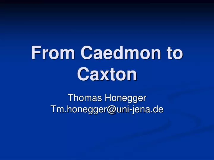 from caedmon to caxton