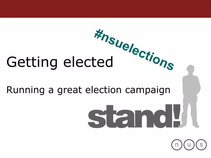 getting elected running a great election campaign