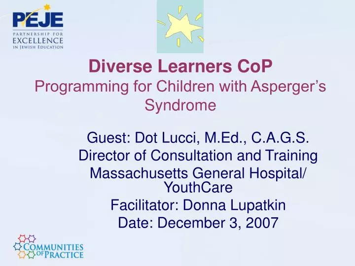 diverse learners cop programming for children with asperger s syndrome