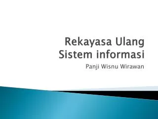 rekayasa ulang sistem informasi