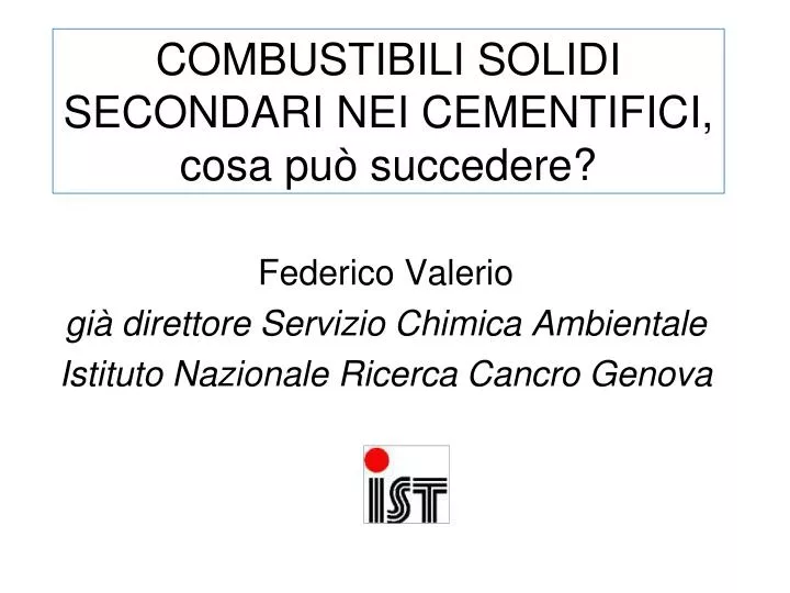 combustibili solidi secondari nei cementifici cosa pu succedere