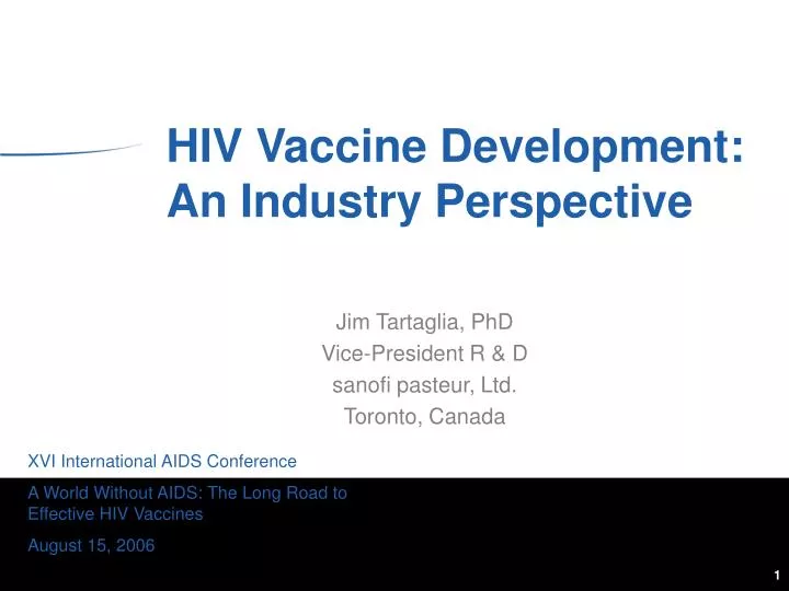 hiv vaccine development an industry perspective