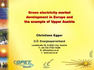 Green electricity market development in Europe and the example of Upper Austria