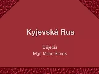 kyjevsk rus