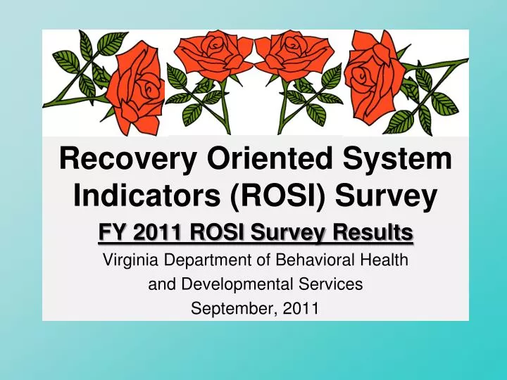 recovery oriented system indicators rosi survey