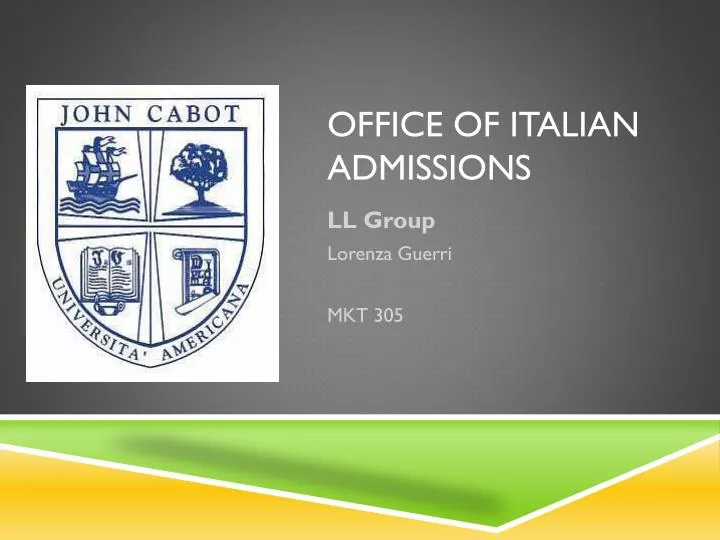office of italian admissions