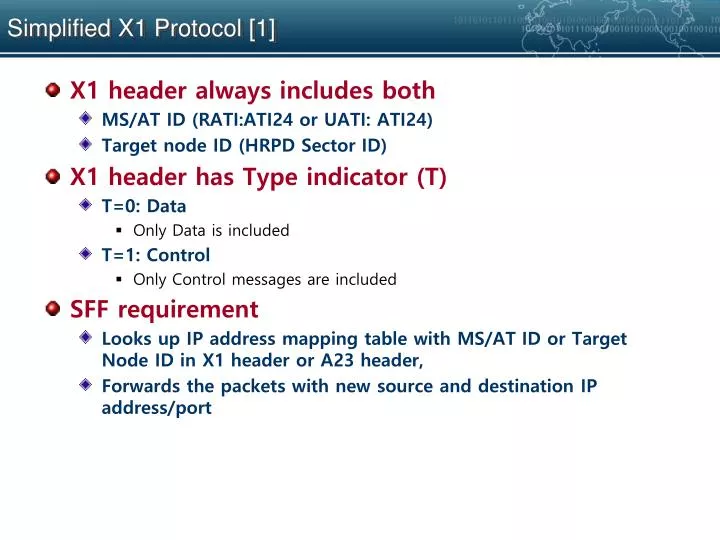 simplified x1 protocol 1
