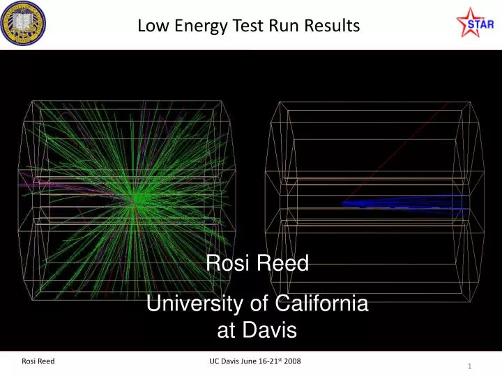 low energy test run results