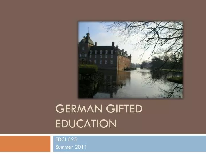 german gifted education