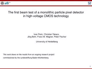 The first beam test of a monolithic particle pixel detector in high-voltage CMOS technology