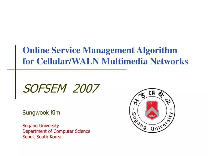 online service management algorithm for cellular waln multimedia networks