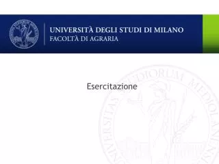 esercitazione