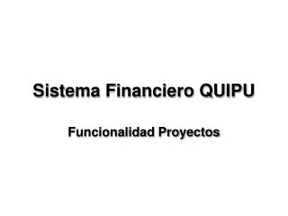 sistema financiero quipu