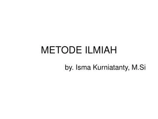 metode ilmiah