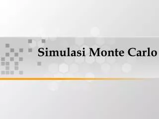 simulasi monte carlo