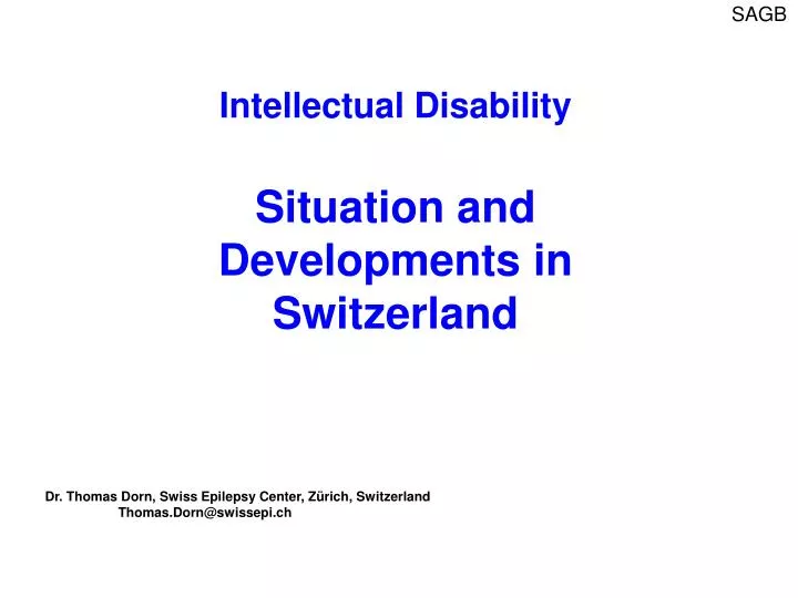 intellectual disability situation and developments in switzerland