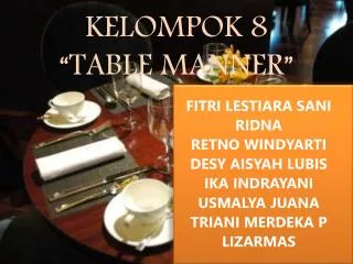 kelompok 8 table manner
