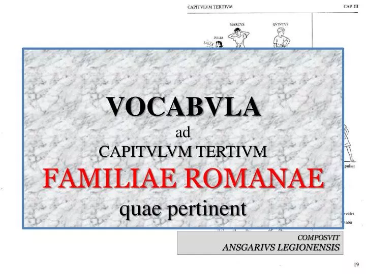 vocabvla ad capitvlvm tertivm familiae romanae quae pertinent