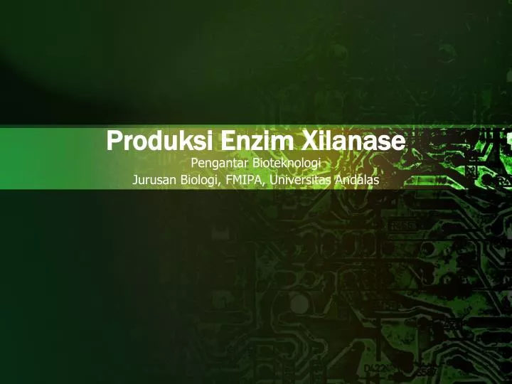 produksi enzim xilanase