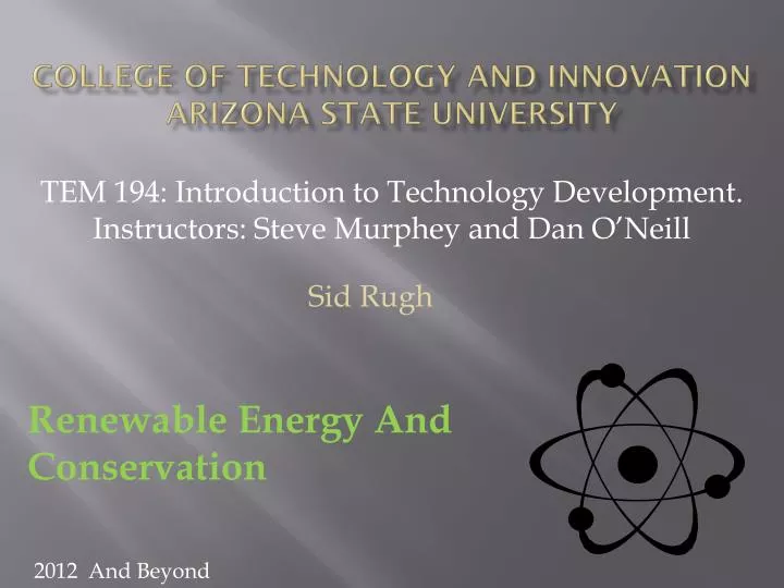 college of technology and innovation arizona state university