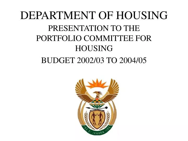 department of housing