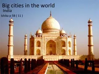 Big cities in the world