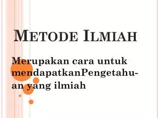 metode ilmiah