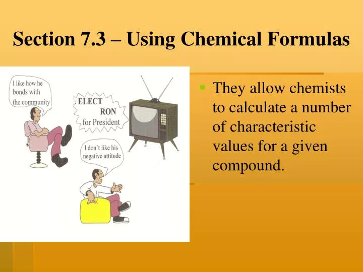 section 7 3 using chemical formulas