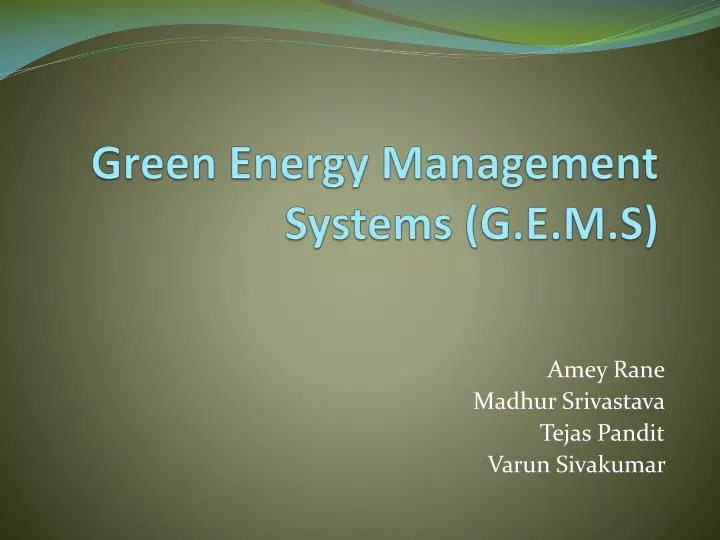 green energy management systems g e m s