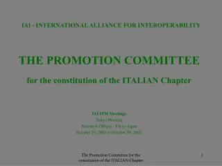 THE PROMOTION COMMITTEE