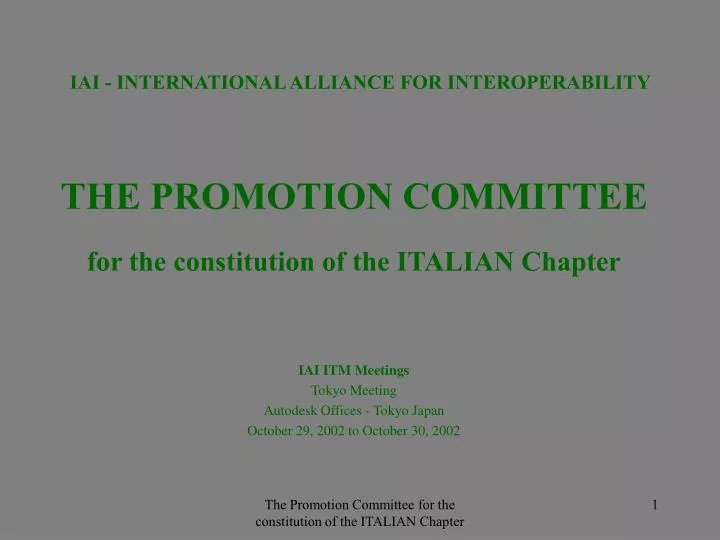 the promotion committee