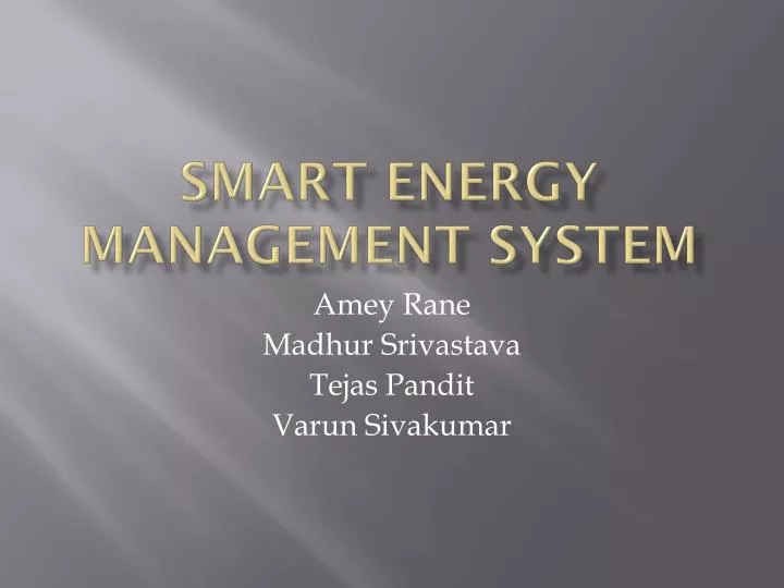 smart energy management system