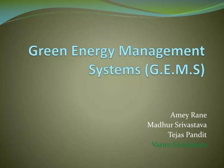green energy management systems g e m s