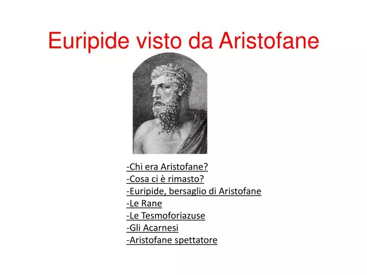 euripide visto da aristofane