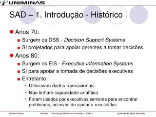 sad 1 introdu o hist rico