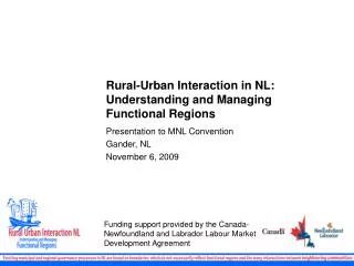 Rural-Urban Interaction in NL: Understanding and Managing Functional Regions